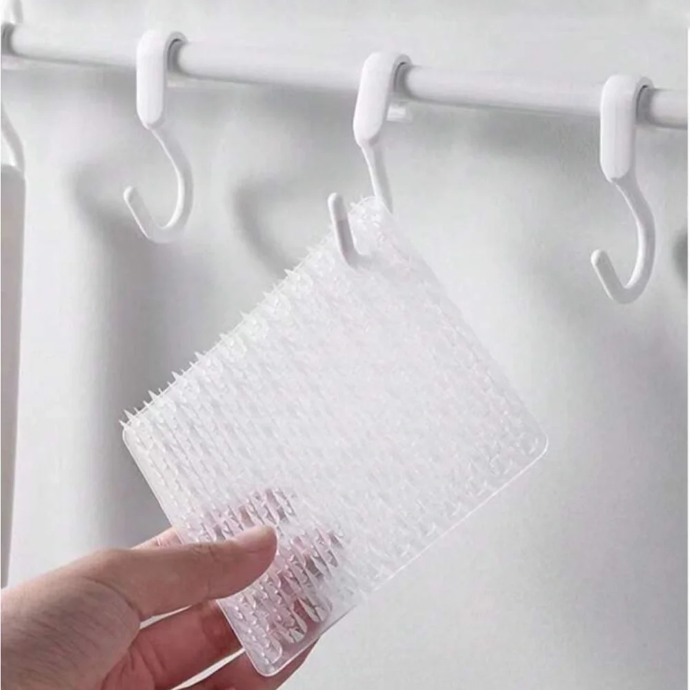 Silicone Fruit, Vegetable, and Dish Scrubber - White